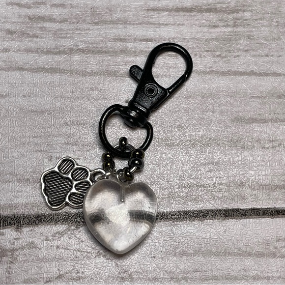 CCO REDUCED Clear Quartz Crystal Pet Charm Or Keychain Or Purse Toggle - Picture 6 of 10